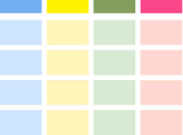 A graphic showing how boards can be converted into Google Docs, Sheets, and Slides
