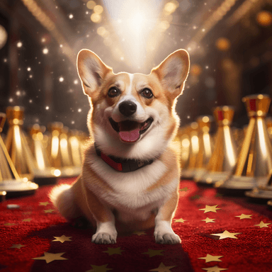 A Corgi on the red carpet